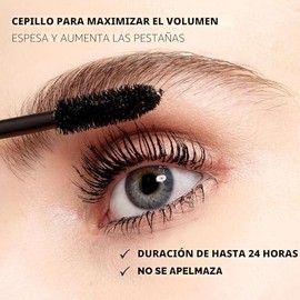 L'Oreal Paris - Máscara de maquillaje voluminosa de construcción de volumen original, negro más negro, 0.28 fl; oz, paquete de 1