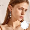 Ximalun 100Pcs Silver Earring Hoops for Jewelry Making, 35mm Round