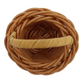 Nicear 12 Pieces Mini Woven Baskets with Handles Small Doll Picnic Basket Mini Flower Baskets for Party Gifts Crafts Home Decoration Micro Houses