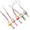LIFKOME 5pcs Fortune Lucky Cat Key Chains Maneki Neko Keyring
