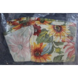 Longaberger Sunflower Floral Small Wall Pocket Basket Liner #23051260 -NEW