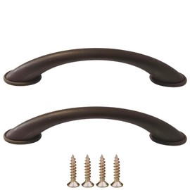 cyclingcolors 2 x 96mm Plastic Furniture Handle for Cabinet Door Drawer Cupboard Home Dark Brown
