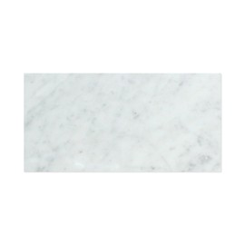 Carrara White Italian (Bianco Carrara) Marble 3 X 6 Subway Brick Field Tile, Honed