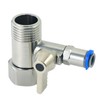 Stainless Steel Water Supply Adapter 1/2" x 1/2" x1/4" Tee