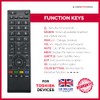 Replacement TV Remote Control For TOSHIBA 32DB833B