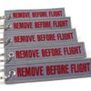 Rotary13B1 - Remove Before Flight Keychain - Gray/Red 5pcs