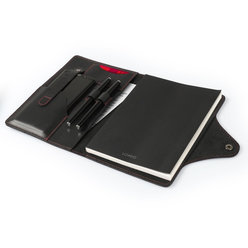 Londo Genuine Leather Writing Case, Conference Folder with Notepad, Notepad
