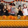 Halloween Table Cloth, Spooky Scary Pumpkin Bat Castle Halloween Decoration