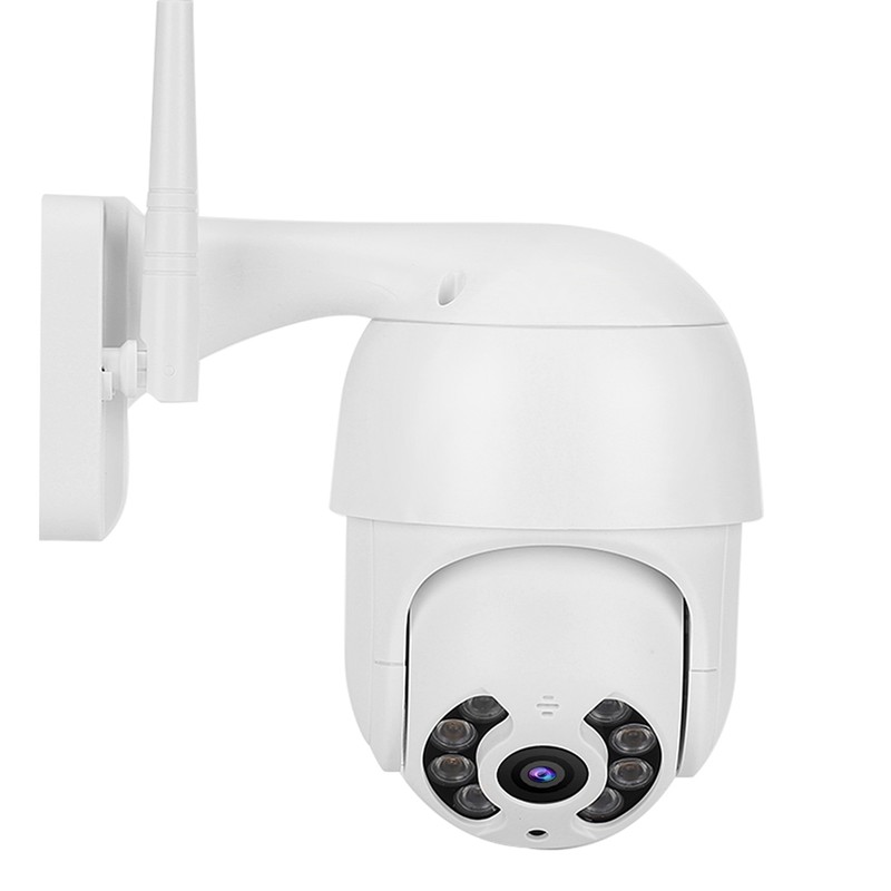 2in Waterproof PTZ Mini Dome Camera 1080P WiFi 8 Lights