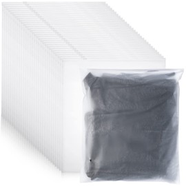 100 Pack Frosted Zipper Packaging Bags Clear Poly Bags Resealable Plastic Zipper Clothes Storage Bag For Clothing Shirt Jeans Pants T-Shirts Organizer Packaging Products(13.78 x 15.75 Inch)