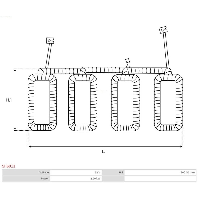 Brand new AS-PL Starter motor field coil - SF6011