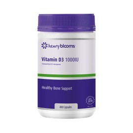 Henry Blooms 1000IU Vitamin D3, 400 CAPSULES, 0.2 kilograms