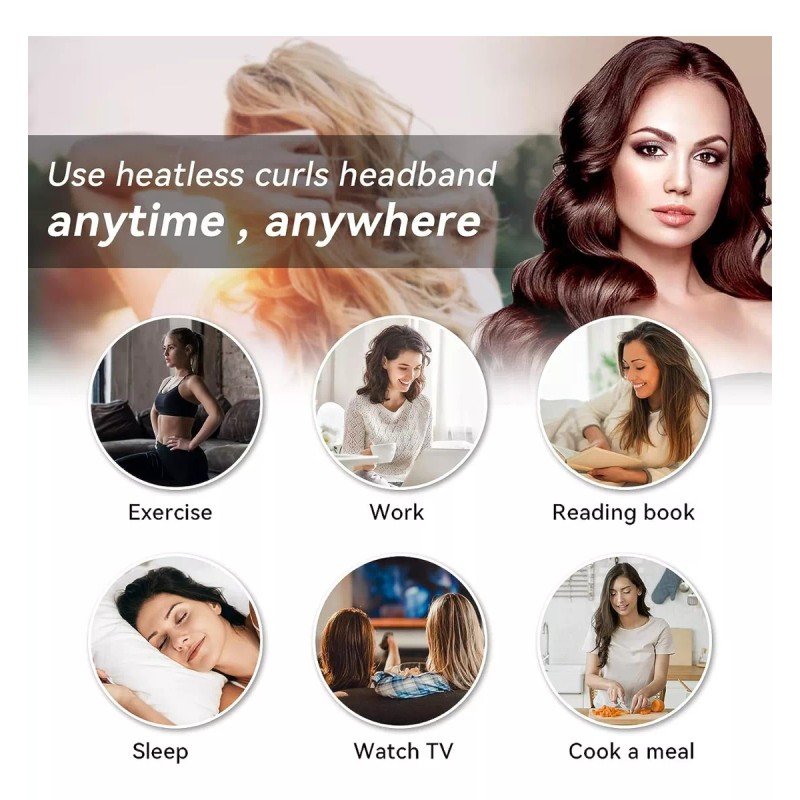 +Mu Curly Ondas Para Cabello Rizos Sin Calor Pulpo Rizador