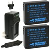 Wasabi Power 2-Pack Batteries and Charger for Leica BP-DC15, C-Lux,