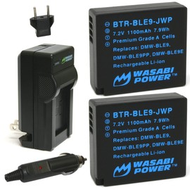 Wasabi Power 2-Pack Batteries and Charger for Leica BP-DC15, C-Lux, D-Lux 7, 8, Type 109