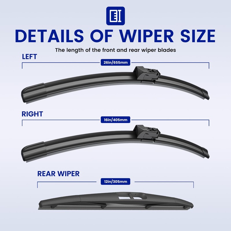 EMITHSUN® Windshield Wipers for 2017-2023 Subaru Impreza 2018-2023 Subaru Crosstrek