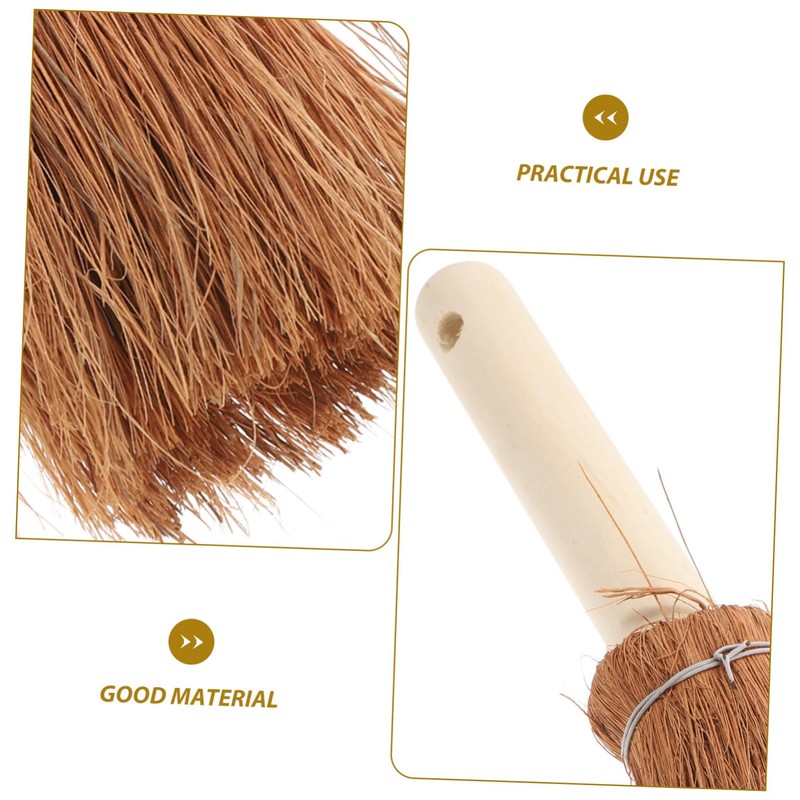 VILLFUL Coconut Bristle Dish Brush Soft Palm Scrubber for Cast