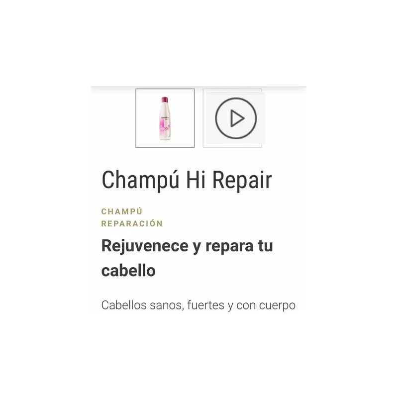 Shampoo Salerm Cabello Dañado Y Deshidratado Hi Repair 1 L