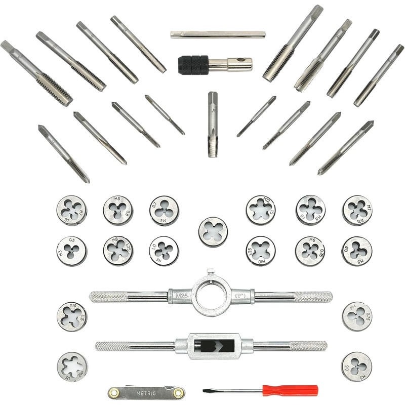 BeHappy 40PCS Tap and Die Set, Metric Size Standard M3