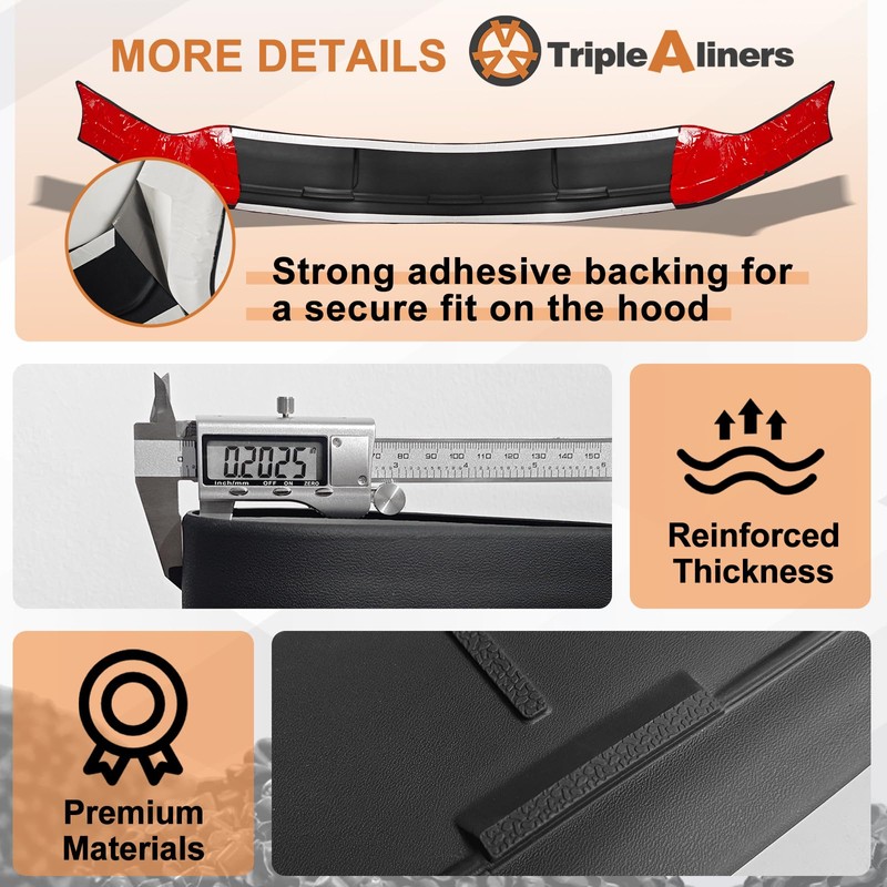 TripleAliners Hood Deflector Protector Compatible with 2021-2024 2025 Ford F150