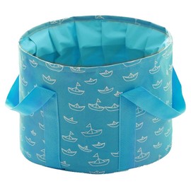 Multifunktionaler zusammenklappbarer Eimer zum Einweichen der Füße, tragbare Fußbadetasche, Fußbad zum Einweichen der Füße für Outdoor-Camping, Waschen und Angeln, praktische Tragetasche, (hellblau)