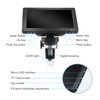DM9 7'' LCD Digital Microscope 1200X, 1080P Coin Microscope Magnifier,