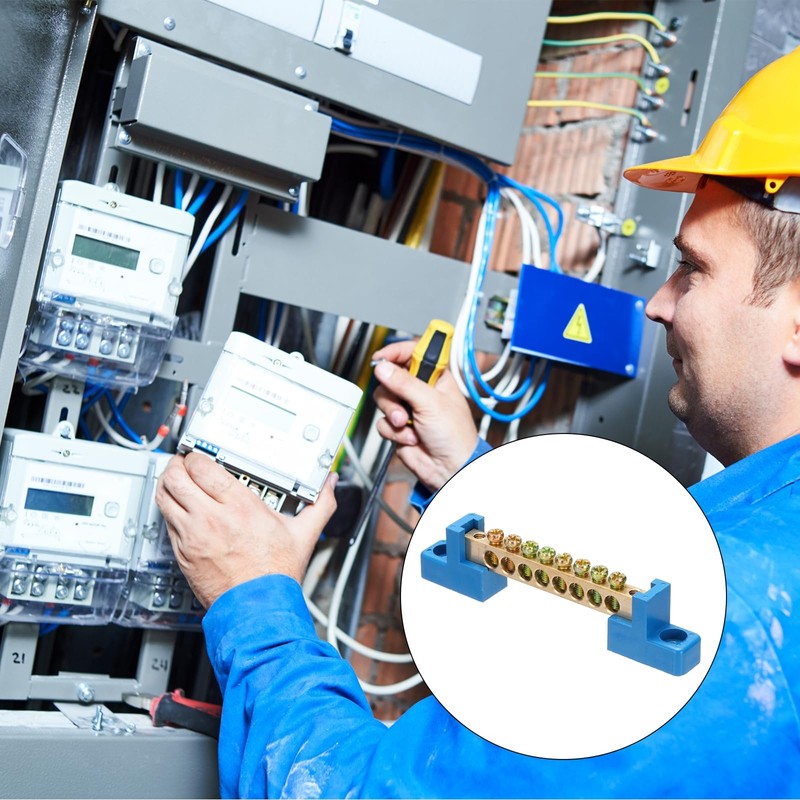 sourcing map 6 Pcs Ground Bus Bar Terminal Grounding Bar