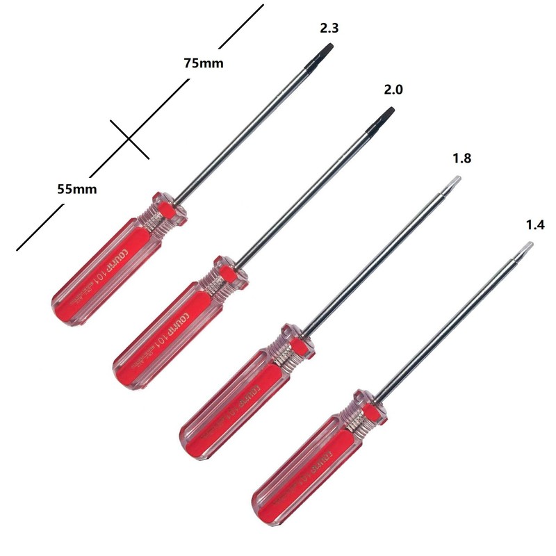 4Pack Triangle Screwdriver Set, Magnetic Triangle Screwdriver 1.4mm 1.8mm 2.0mm