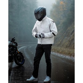 RIDEIRON Motorcycle Jacket for Men, Waterproof, CE Level 2 Armor (Shoulder/Elbow), Removable Thermal Liner, All-Season