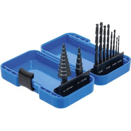 BGS 1686 | Step Drill and Twist Drill Set | HSS | 4 - 12 / 4 - 20 mm | 2 - 5 mm | 10 Pieces