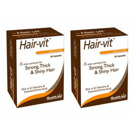 HealthAid Hair-VIT Pack of 2 x 90 Capsules (180 Capsules)