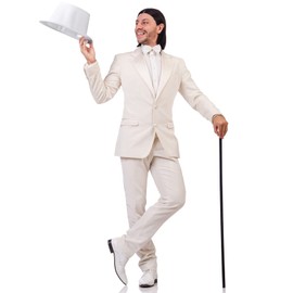 12 Sombreros de Copa de la Década de 1920 Sombrero Victoriano de Derby de Plástico Disfraces de Sombrero de Copa Sombrero de Traje Formal Unisex para Hombres Mujeres Bodas (Blanco)