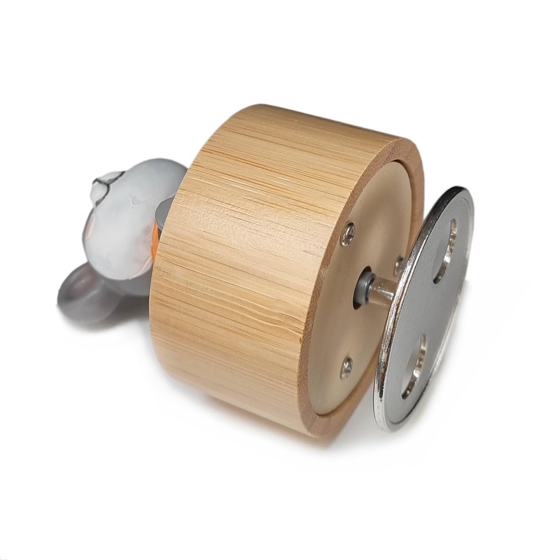 falado ミニ木製動物ロータリーオルゴール かわいいマウスオーナメント付き (チューン: エーデルワイス)