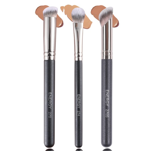 ENERGY Foundation Brushes Professional Brightening Concealer Brush Slant Angled Nose