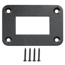 PHITUODA PHITUODA 1 Gang Rocker Switch Panel Housing Holder, Rocker Toggle Switch Aluminum Housing Bracket with Screw, Black Waterproof Anodized Aluminium Panel for Car Boat Trailer RV SUV ATV UTV