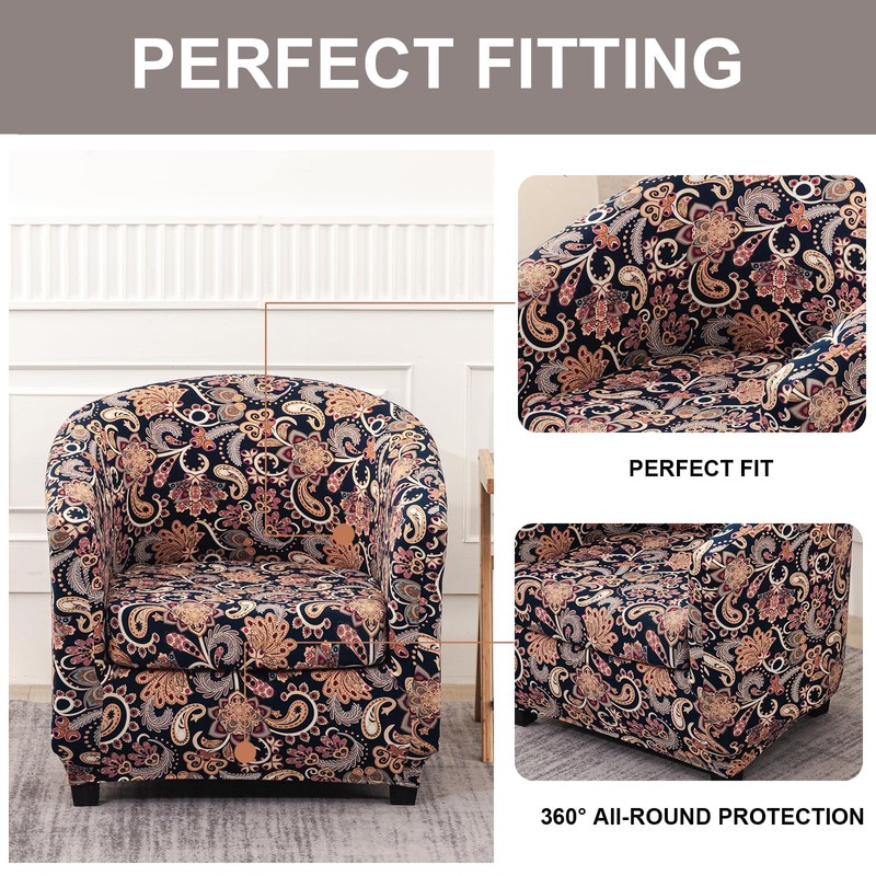 Eco-Ancheng Chair Cover Club Chair Slipcover Stretch Tub Chair Covers
