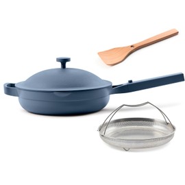 Our Place Always Pan 2.0-10.5” (2.6 Qt) Nonstick, Toxin-Free Ceramic Cookware | Patented 10-in-1 Aluminum Frying & Sauté Pan | Safe for Oven, Induction & All Cooktops up to 450°F | Blue Salt