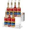 2-Tier Coffee Syrup Stand Organizer - 8 Bottles Metal Rack