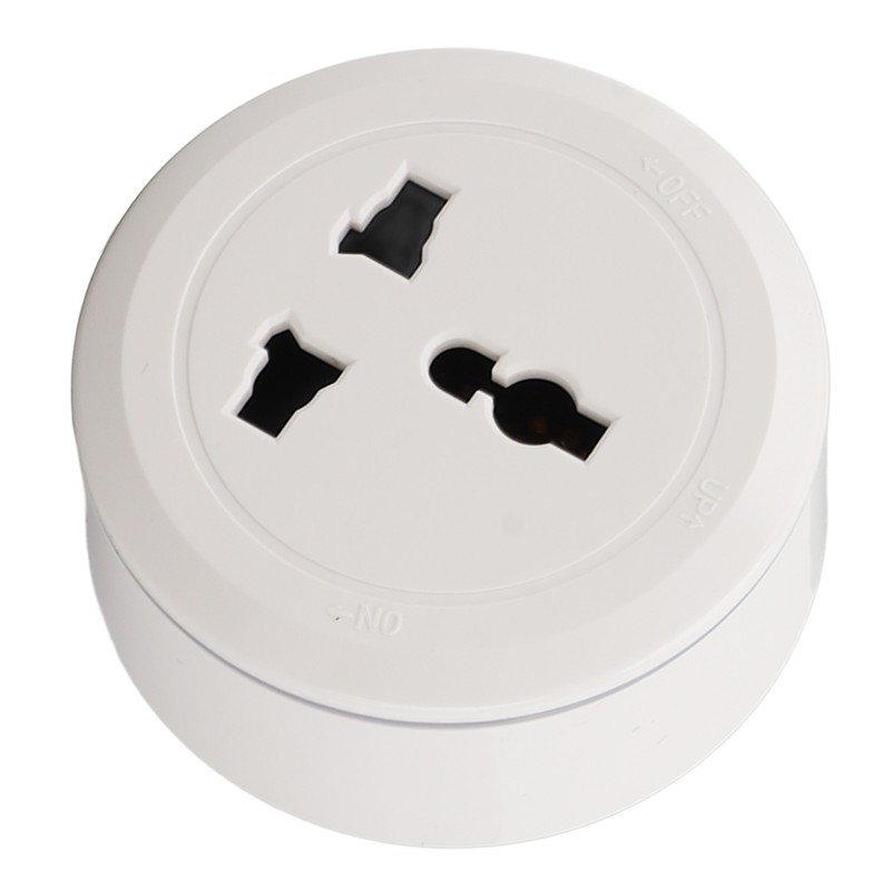 13A Power Track Socket Multifunctional White Round Surface Mounted Movable