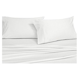 Royal Hotel Bedding 450 Thread Count Waterbed Sheet Set, 100% Cotton, Sateen, Deep Pocket, (Waterbed Super-Single White)