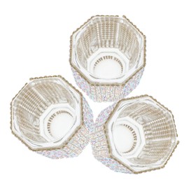 Beavorty Nail Soaking Bowl Equipment 3pcs Octagonal Shape Cups Rhinestone Pen Tool for Nail Art Supplies