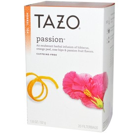 Tazo Teas, Passion, Herbal Tea, Caffeine-Free, 20 Filterbags, 1.8 oz (52 g)( 2 Pack )