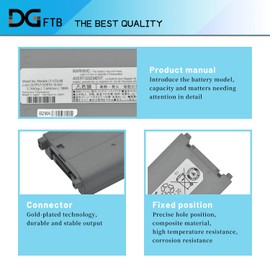 DGFTB CF-VZSU48 CF-VZSU48U New Laptop Battery for Panasonic Toughbook CF-19 CF19 MK1 MK2 MK3 MK4 MK5 MK6 MK7 MK8 Series CF-VZSU28 CF-VZSU48R CF-VZSU50 CF-VZSU58U (10.65V 58Wh/5700mAh 3-Cell)