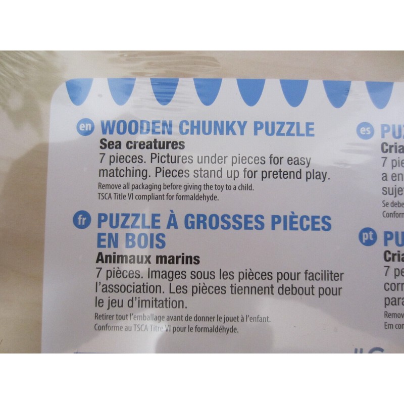 Melissa & Doug Chunky Puzzle Sea Creatures Child Toddler Learning