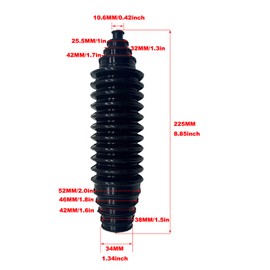 Carmoeignin Universal Silicone Rack and Pinion Steering Boot with Cable Ties,Fit Almost Any Vehicle,Stretchable,Tensile Resistance (Black)