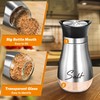 Salt and Pepper Shakers Set with Holder,4 oz Stainless Steel