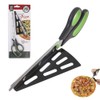 NHSUNRAY Stainless Steel Pizza Cutter Scissors with Removable Spatula and
