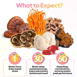 Troop Super 6 Mushroom Gummies — Immunity, Energy and Mood Boost — Triple-Extracted Fruiting Body — Vegan, 60 Count