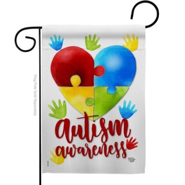 Ornament Collection G192063 Autism Awareness Decorative Vertical House Flag, 13" x 18.5", Multicolor