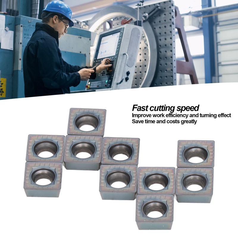 10 Pcs Carbide Milling Inserts Colourful Fine Finished CNC Lathe